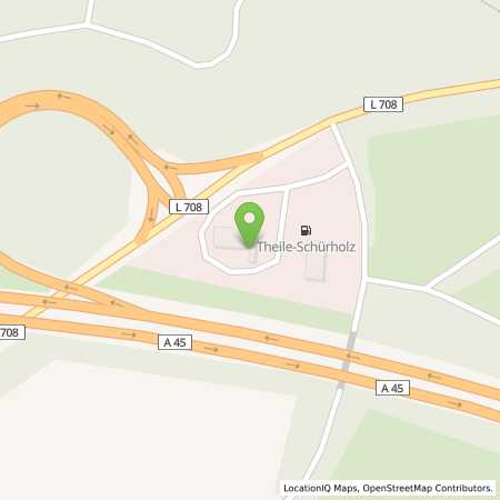Standortübersicht der Benzin-Super-Diesel Tankstelle:  Theile Schürholz Drolshagen in 57489, Drolshagen