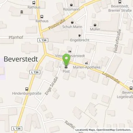 Standortübersicht der Tankstelle Tecklenburg Tankstelle in 27616 Beverstedt