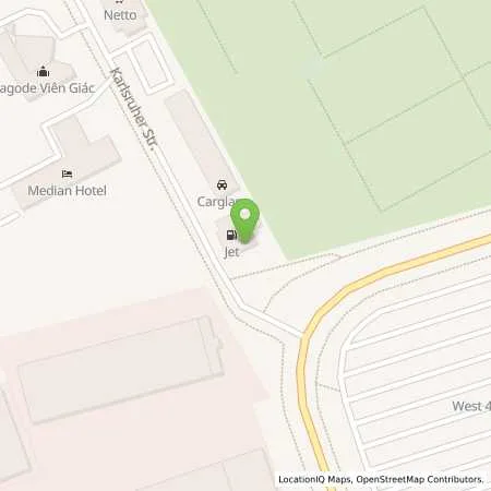 Standortübersicht der Tankstelle JET HANNOVER KARLSRUHER STR. 37 in 30519 HANNOVER