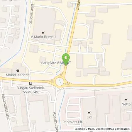 Standortübersicht der Tankstelle V-Markt Burgau in 89331 Burgau