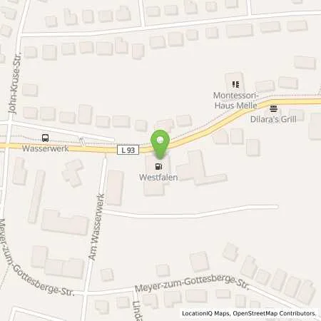 Standortübersicht der Tankstelle Martina Schindel in 49324 Melle