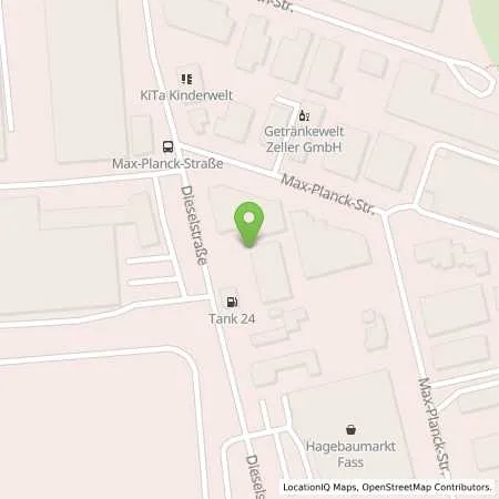 Standortübersicht der Tankstelle TANK 24 in 61184 Karben