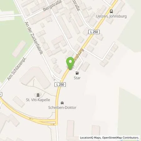 Standortübersicht der Tankstelle star Tankstelle in 29525 Uelzen