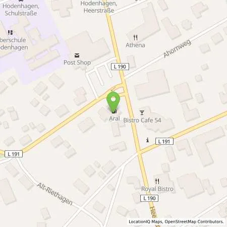 Standortübersicht der Tankstelle Aral Tankstelle in 29693 Hodenhagen