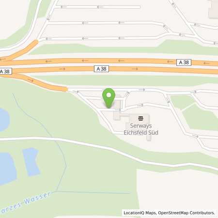 Standortübersicht der Benzin-Super-Diesel Tankstelle: Eichsfeld Süd in 37339, Kirchworbis