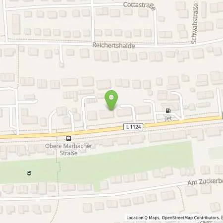 Standortübersicht der Tankstelle JET LUDWIGSBURG MARBACHER STR. 101 in 71642 LUDWIGSBURG