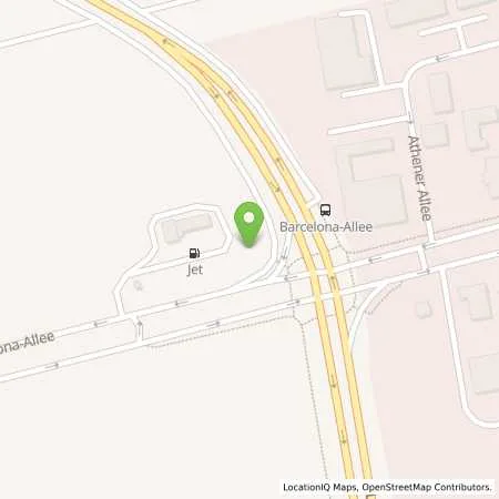 Standortübersicht der Tankstelle JET MAINZ BARCELONA ALLEE 2 in 55129 MAINZ