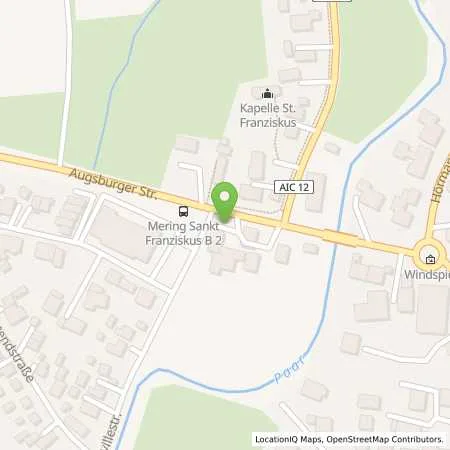 Standortübersicht der Tankstelle Shell Mering Augsburger Str. 59 in 86415 Mering