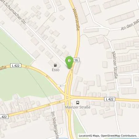 Standortübersicht der Tankstelle Esso Tankstelle in 55124 MAINZ