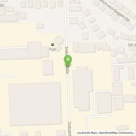 Standortübersicht der Tankstelle LORSCH - INDUSTRIESTR. 9 in 64653 Lorsch