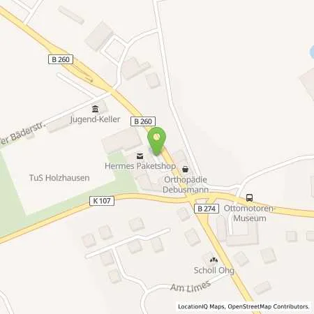 Standortübersicht der Tankstelle Shell Holzhausen Baederstr. 5 in 56357 Holzhausen