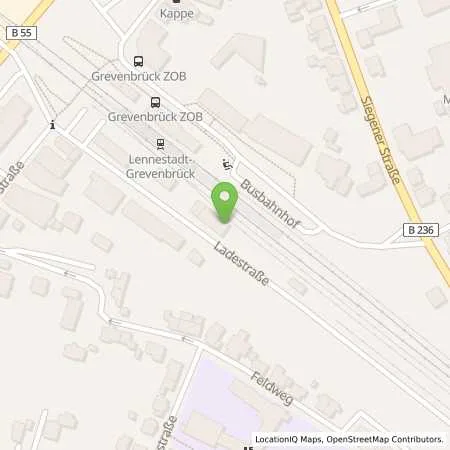 Standortübersicht der Tankstelle AGRAVIS Kornhaus Westfalen-Süd GmbH in 57368 Lennestadt (Grevenbrück)