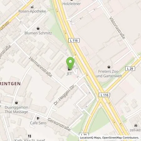 Standortübersicht der Tankstelle JET VIERSEN FREIHEITSSTR. 207 in 41747 VIERSEN