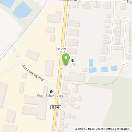 Standortübersicht der Tankstelle JET AMBERG BAYREUTHER STR. 78 in 92224 AMBERG