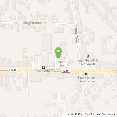 Standortübersicht der Tankstelle Esso Tankstelle in 47443 MOERS