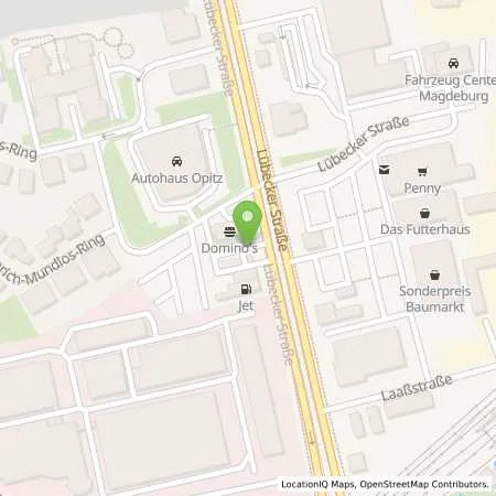 Standortübersicht der Tankstelle JET MAGDEBURG LUEBECKER STR. 3 in 39124 MAGDEBURG