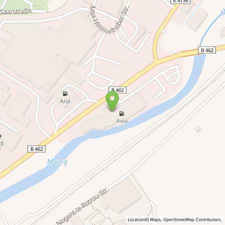 Standortübersicht der Benzin-Super-Diesel Tankstelle: AVIA Baiersbronn in 72270, Baiersbronn