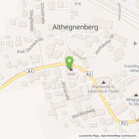 Standortübersicht der Benzin-Super-Diesel Tankstelle: AVIA XPress Automatenstation in 82278, Althegnenberg