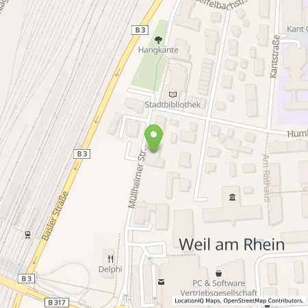 Standortübersicht der Tankstelle Esso Tankstelle in 79576 WEIL AM RHEIN