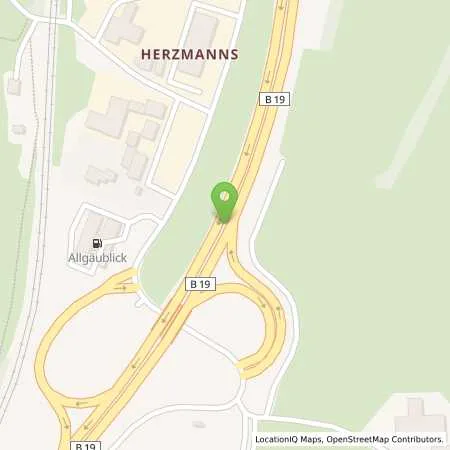 Standortübersicht der Tankstelle JET WALTENHOFEN HERZMANNS 1A in 87448 WALTENHOFEN