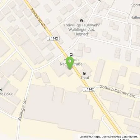 Standortübersicht der Tankstelle Esso Tankstelle in 71334 WAIBLINGEN