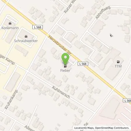 Standortübersicht der Tankstelle Esso Tankstelle in 33378 RHEDA (WIEDENBRUECK)