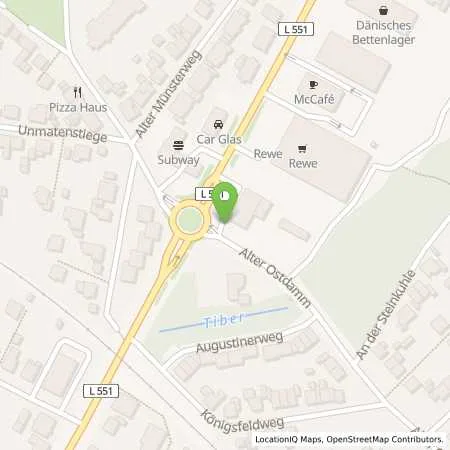 Standortübersicht der Tankstelle Tankhaus Pennekamp in 48249 Dülmen