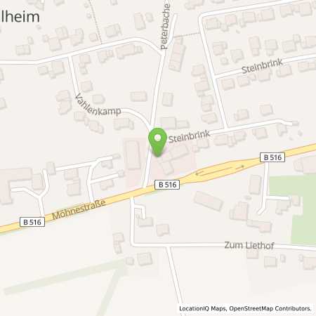 Standortübersicht der Benzin-Super-Diesel Tankstelle: Calpam Tankstelle in 59581, Warstein