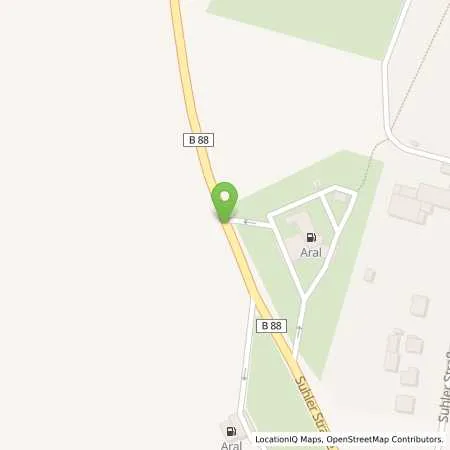 Standortübersicht der Tankstelle Aral Tankstelle in 99885 Ohrdruf