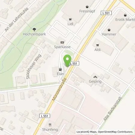 Standortübersicht der Tankstelle Elan Duelmen in 48249 Duelmen