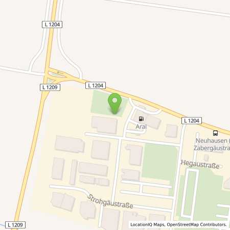 Standortübersicht der Benzin-Super-Diesel Tankstelle: Aral Tankstelle in 73765, Neuhausen