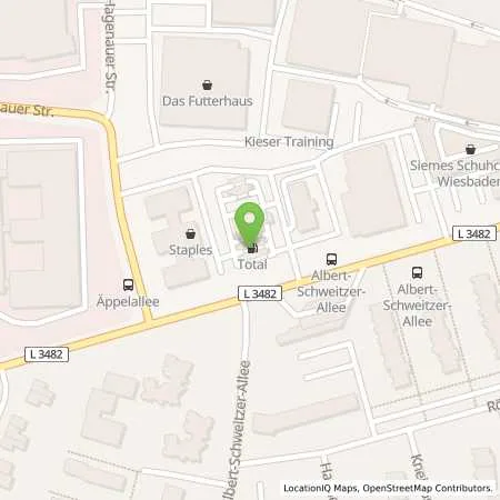 Standortübersicht der Tankstelle Esso Tankstelle in 65203 WIESBADEN