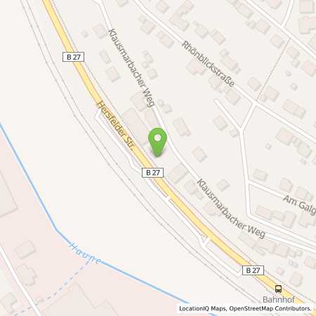 Standortübersicht der Benzin-Super-Diesel Tankstelle: AVIA XPress Automatenstation in 36151, Burghaun