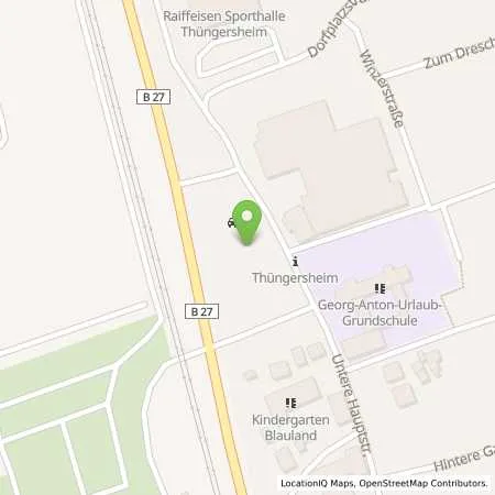 Standortübersicht der Tankstelle Armin Bauer GmbH in 97291 ThüÂngersheim