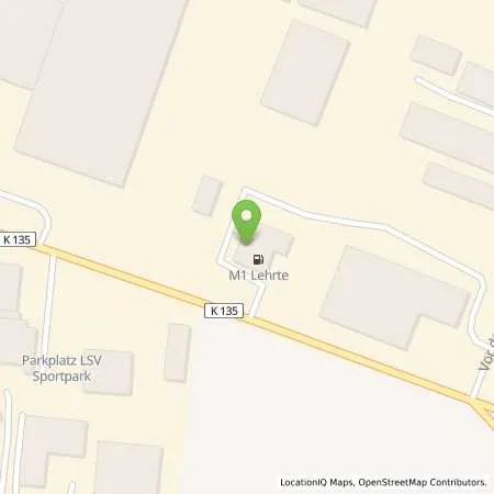 Standortübersicht der Tankstelle M1 Lehrte in 31275 Lehrte