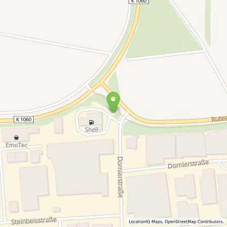 Standortübersicht der Tankstelle Shell Renningen Dornierstr. 9 in 71272 Renningen