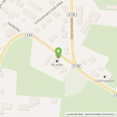 Standortübersicht der Tankstelle bft-willer Station 163 in 25876 Ramstedt