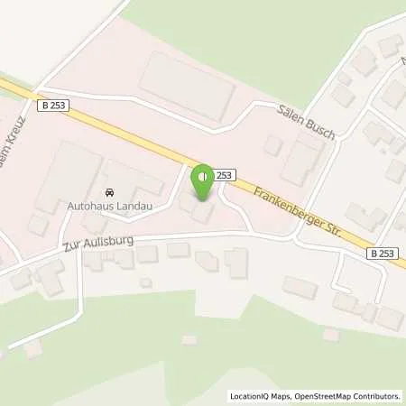 Standortübersicht der Tankstelle Autohaus Heinrich Landau in 35114 Haina