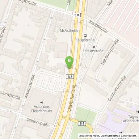 Standortübersicht der Tankstelle JET KOELN CLEVISCHER RING 49 in 51063 KOELN