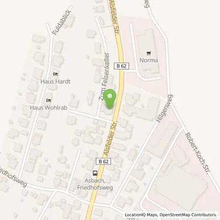 Standortübersicht der Tankstelle Aral Tankstelle in 36251 Bad Hersfeld