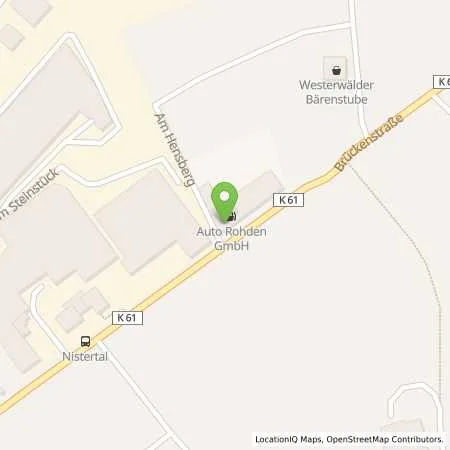 Standortübersicht der Tankstelle T Nistertal in 57647 Nistertal