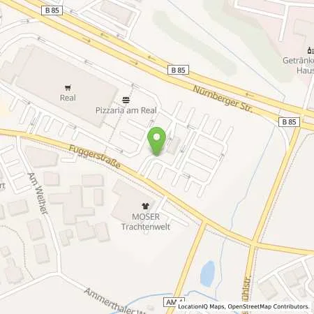 Standortübersicht der Tankstelle Supermarkt-Tankstelle AMBERG FUGGERSTR. 4 in 92224 AMBERG