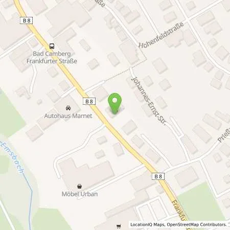 Standortübersicht der Tankstelle JET BAD CAMBERG FRANKFURTER STR. 25 in 65520 BAD CAMBERG