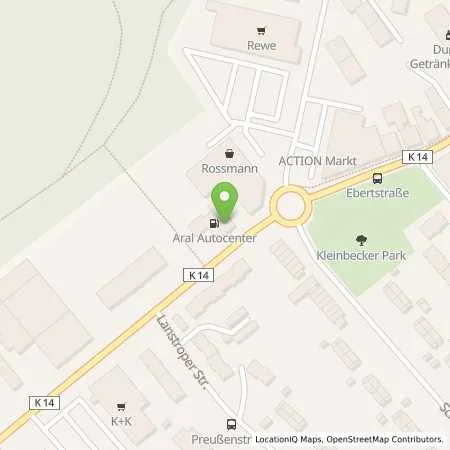 Standortübersicht der Tankstelle Aral Tankstelle in 44532 Lünen