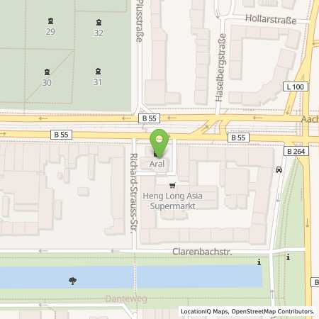 Standortübersicht der Benzin-Super-Diesel Tankstelle: Aral Tankstelle in 50931, Köln