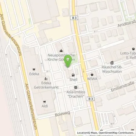 Standortübersicht der Tankstelle Shell Goettingen Weender Landstr. 61 A in 37075 Goettingen