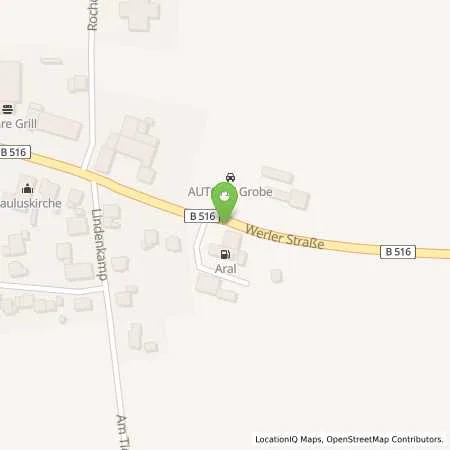 Standortübersicht der Tankstelle Aral Tankstelle in 59469 Ense