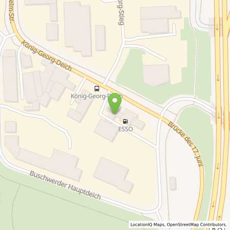 Standortübersicht der Benzin-Super-Diesel Tankstelle: Esso Tankstelle in 21107, HAMBURG