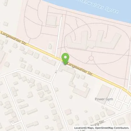 Standortübersicht der Tankstelle FUERSTENWALDE - LANGENWAHLER STR. 1 in 15517 Fuerstenwalde