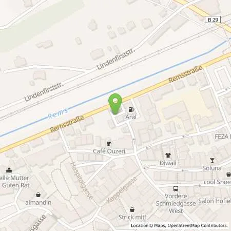 Standortübersicht der Tankstelle Aral Tankstelle in 73525 Schwäbisch Gmünd